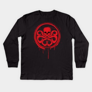 Hydra splatter Kids Long Sleeve T-Shirt